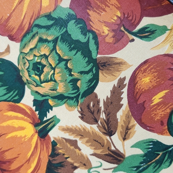 90s Vintage Fall Design Wooden Handle Purse - Picture 6 of 7